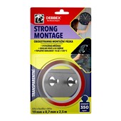 DEN BRAVEN Oboustranná montážní páska STRONG MONTAGE 19mm, tl. 0,7mm d. 2,5m transparentní DEN BRAVEN Oboustranná montážní páska STRONG MONTAGE 19mm, tl. 0,7mm d. 2,5m transparentní